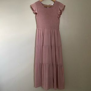 Smocked Tier Midi Dress